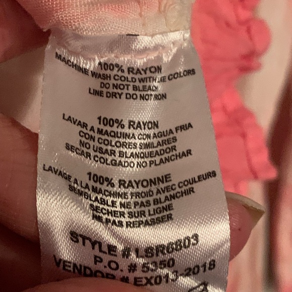 Exist boho Long sleeve pink white tie dyed shorts romper. Medium. - Picture 6 of 8